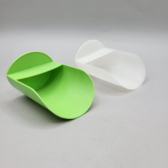 1970s Tupperware Rocker Scoops 292-8 Durable Plastic Kitchen Tools Set of 2 - Picture 2 of 6